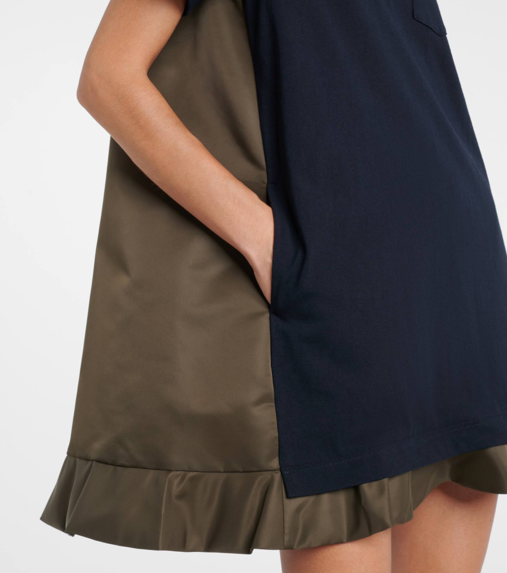 Jersey and twill minidress - 5