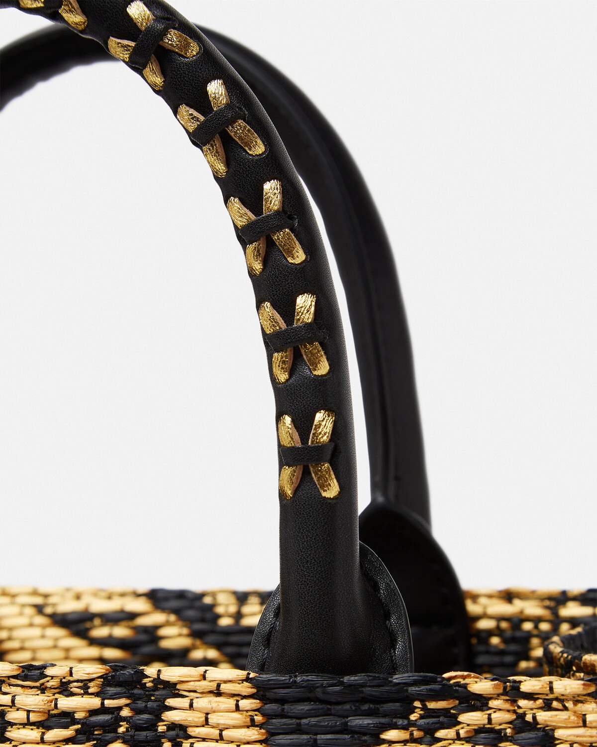 Barocco Athena Raffia Small Tote Bag - 6