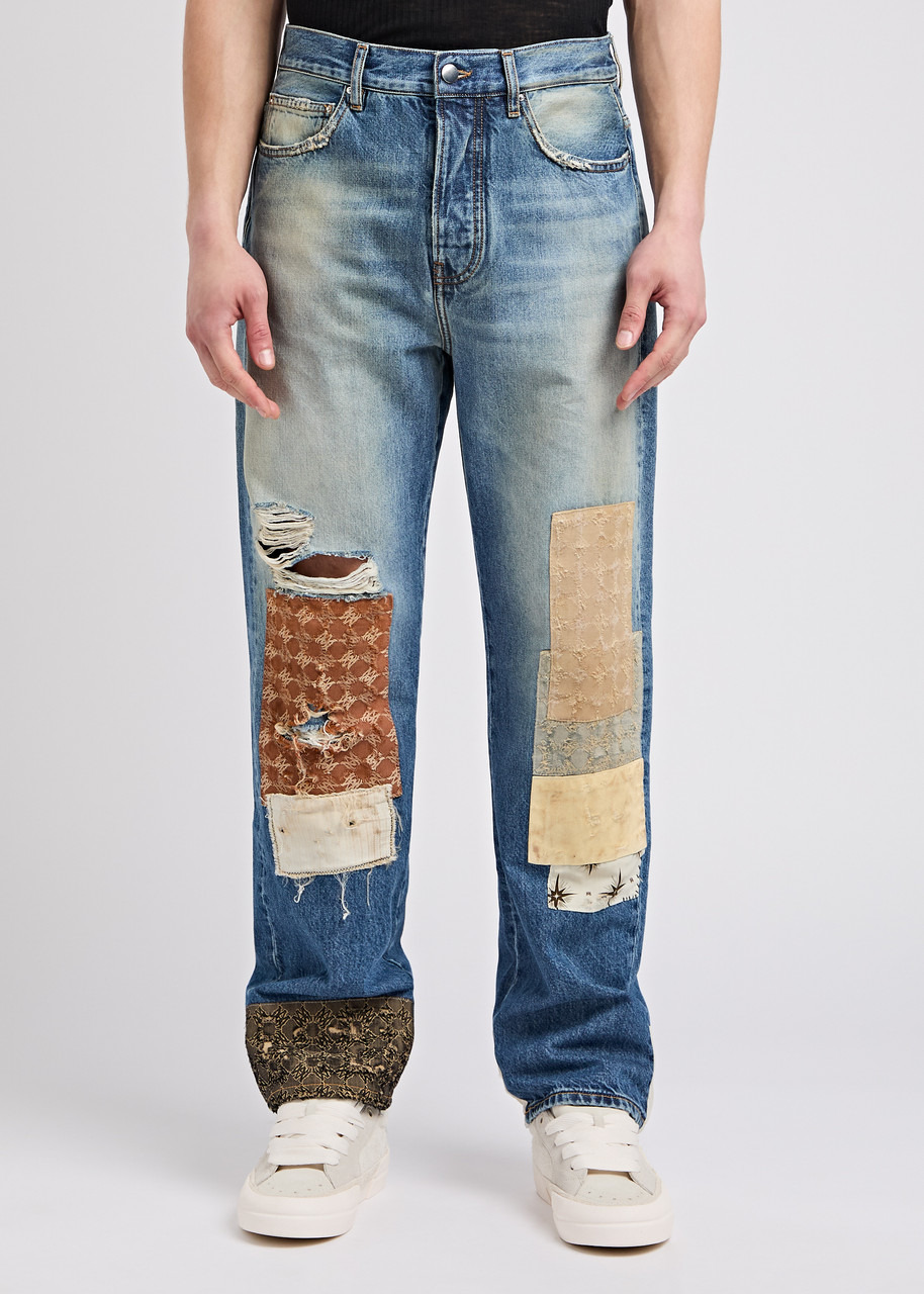 Amiri Ma Quad Artpatch Straight-leg Jeans - 2