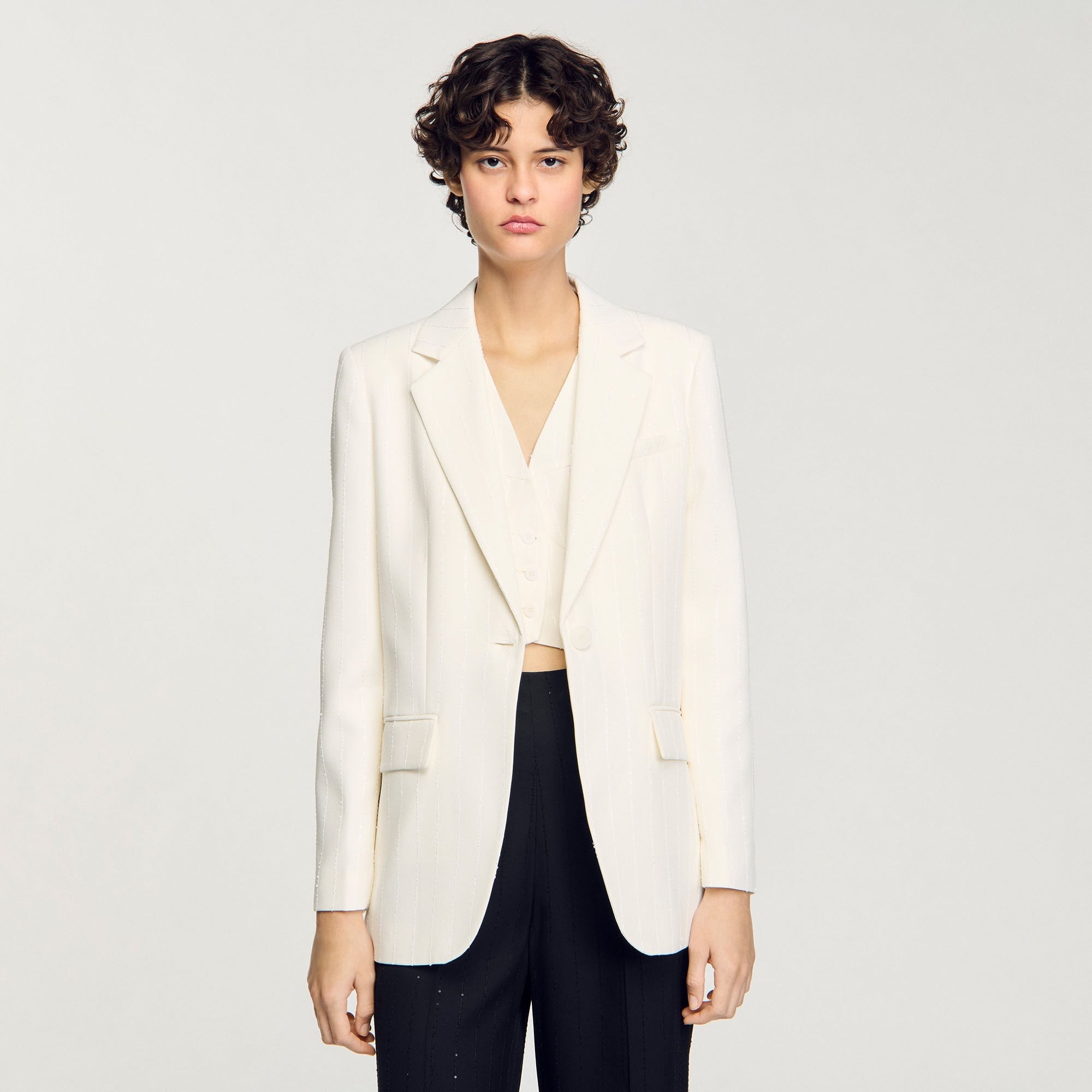 SEQUINNED SUIT JACKET - 4