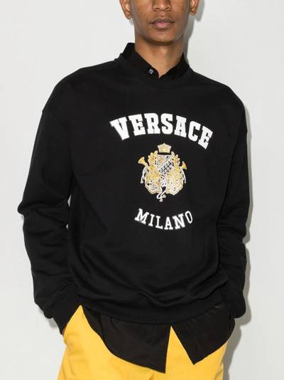 VERSACE logo-print sweatshirt outlook