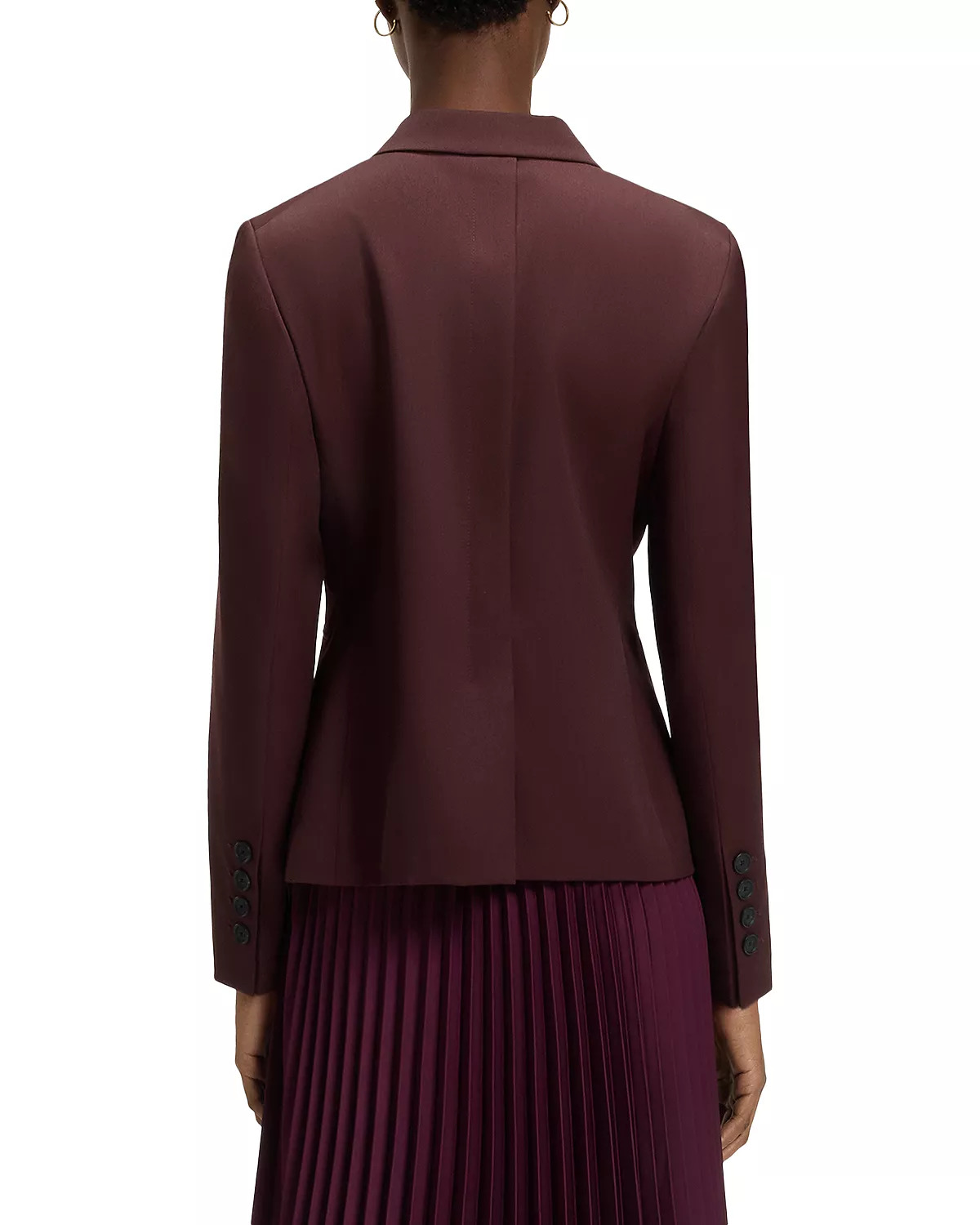 Jiamia Double Breasted Peak Lapel Blazer - 3