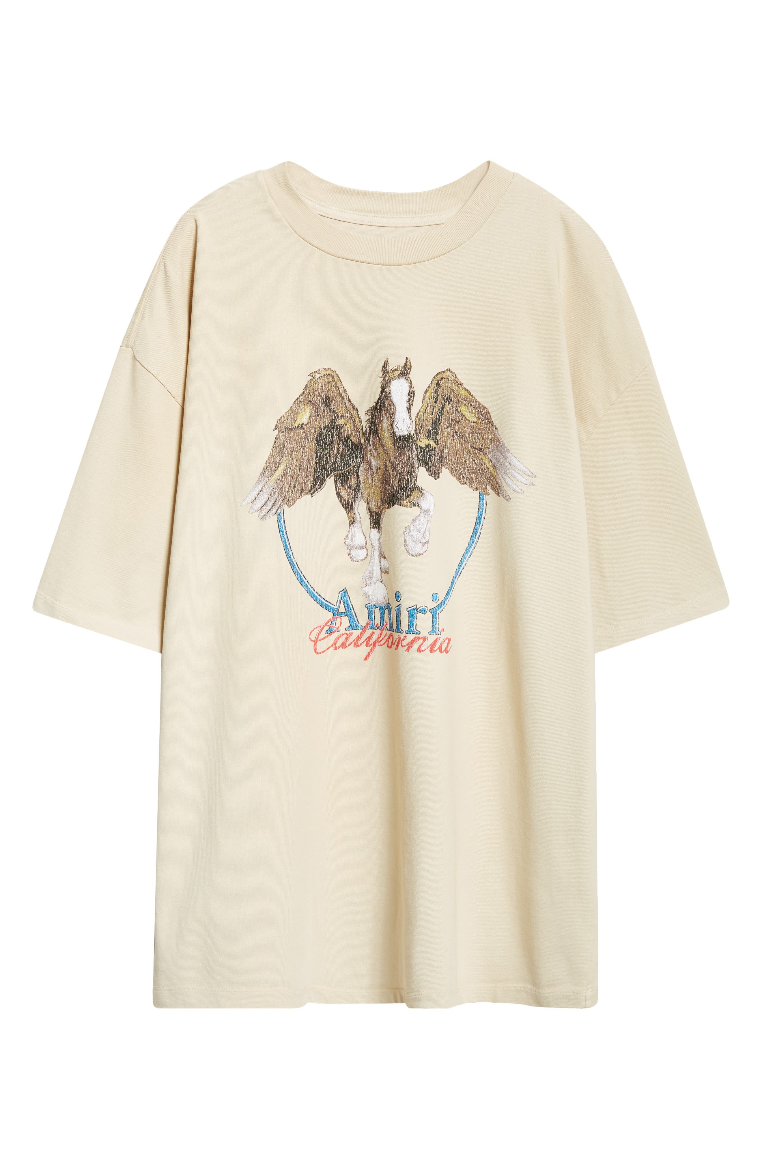 AMIRI Pegasus Oversize Cotton Graphic T-Shirt in Alabaster at Nordstrom - 6