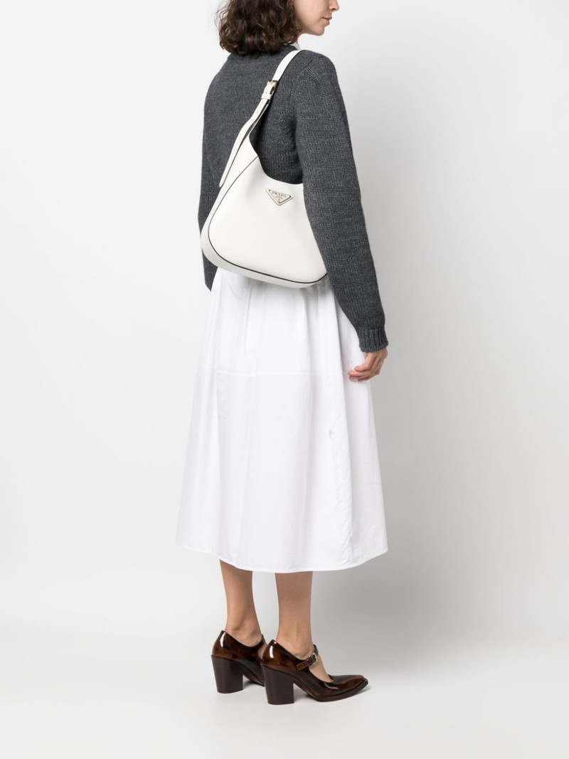 Prada triangle-logo leather shoulder bag outlook