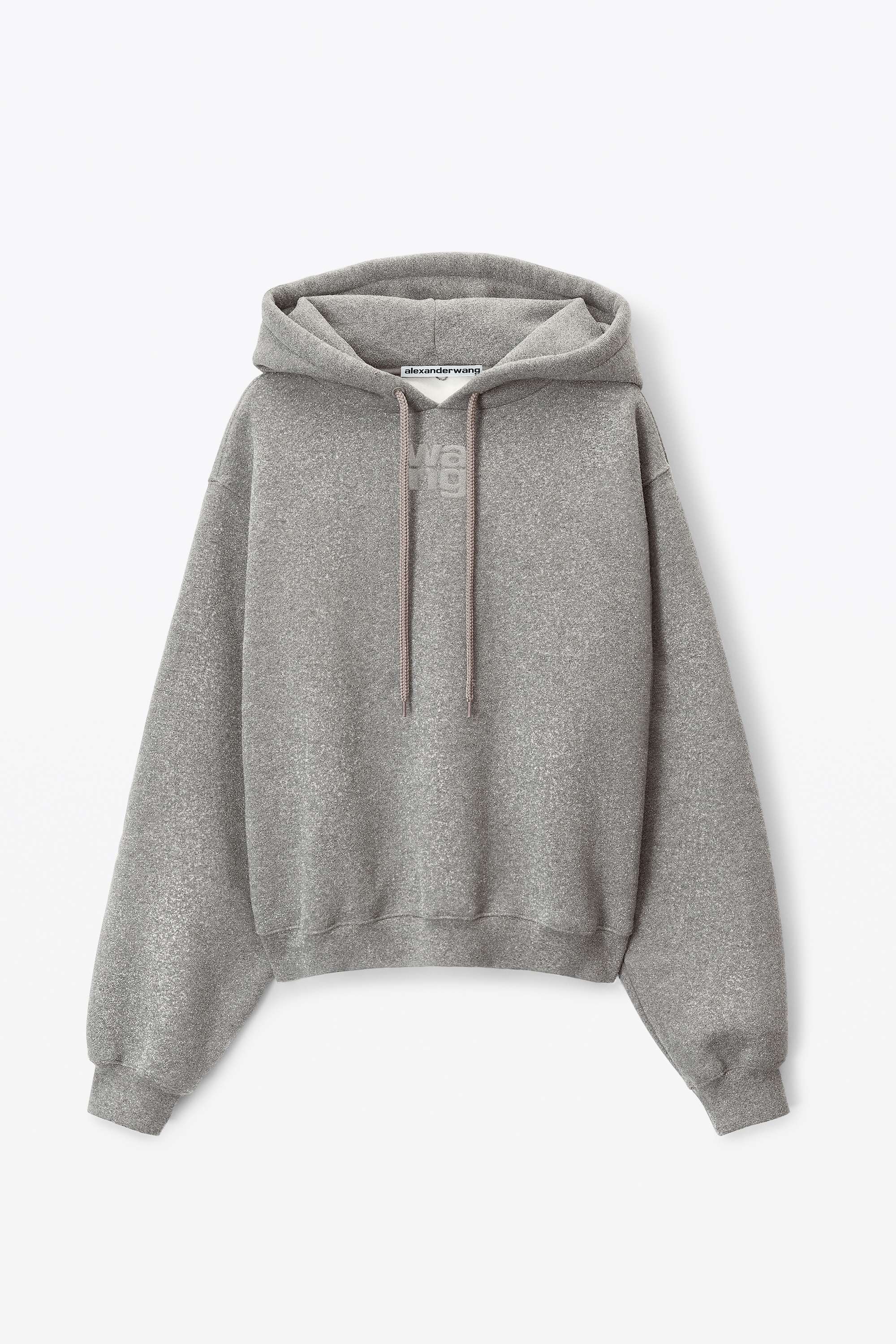 Alexander Wang HOODIE IN GLITTER TERRY | REVERSIBLE