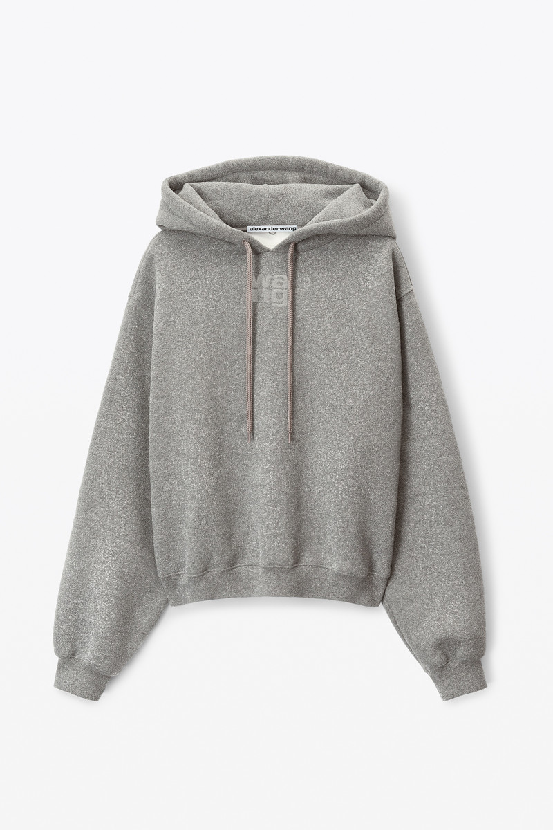 HOODIE IN GLITTER TERRY 1