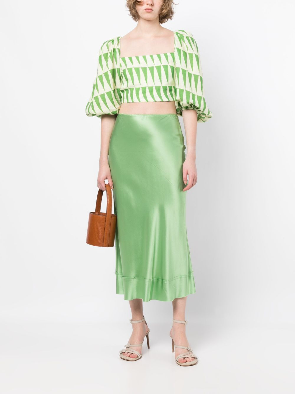 Sami geometric-print linen top - 2