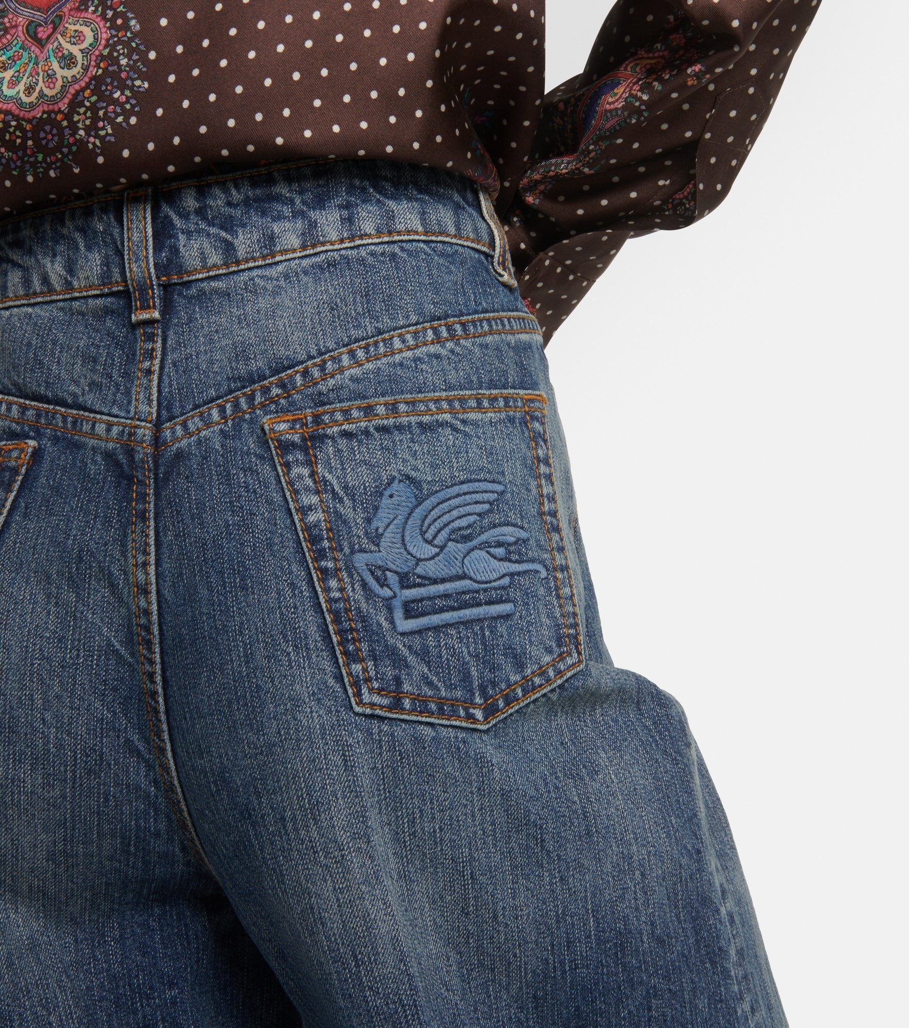 High-rise wide-leg jeans - 6