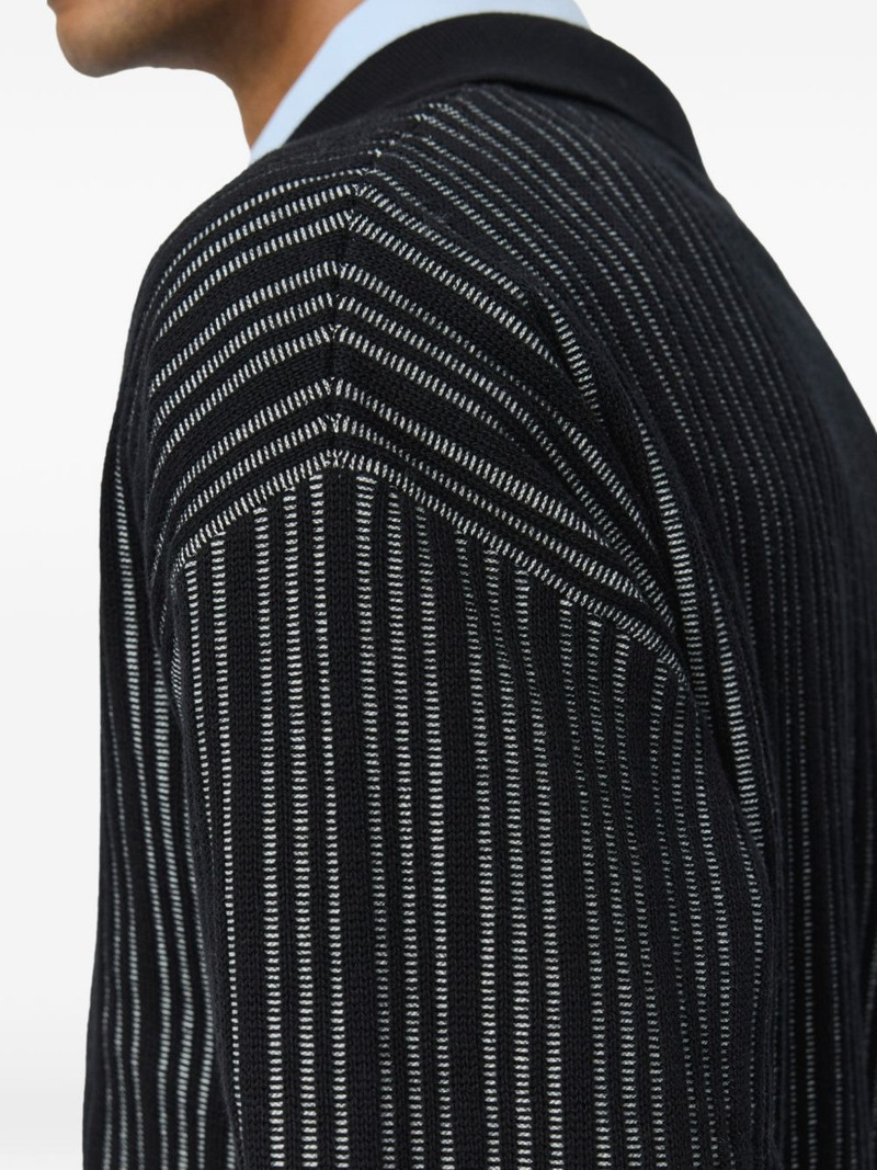 striped button-up cardigan 5