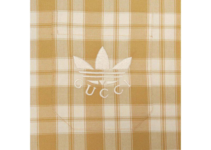 GUCCI adidas x Gucci check cotton shirt outlook