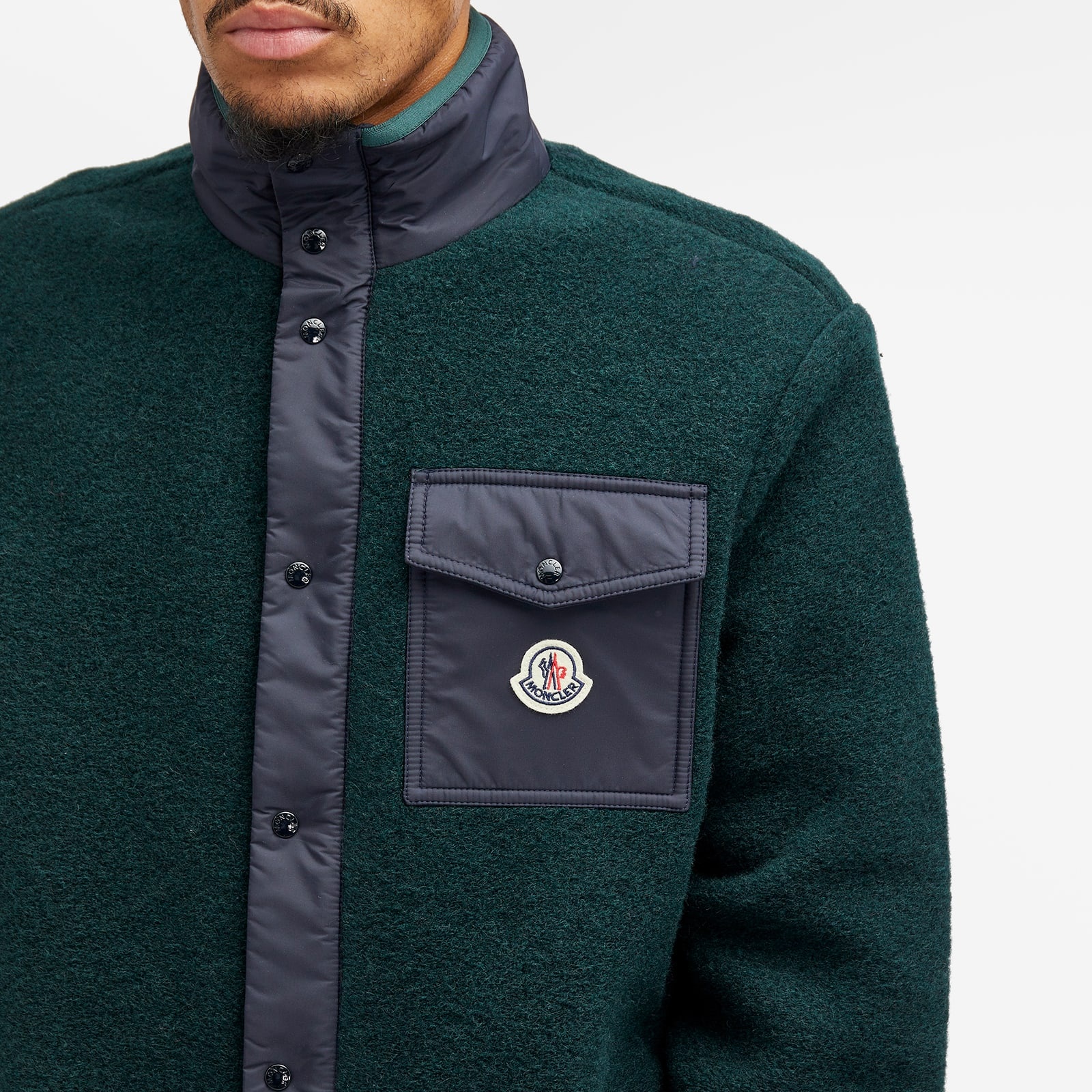 Moncler Fleece Button Down Jacket - 5