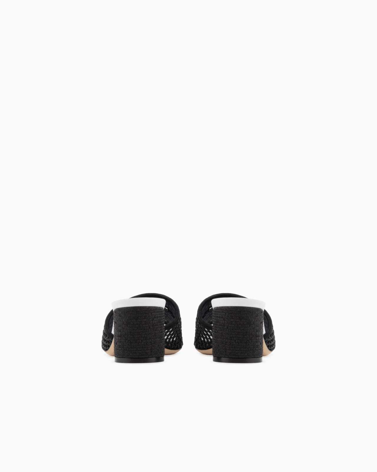 PERFORATED FABRIC HEELED SANDALS - 4