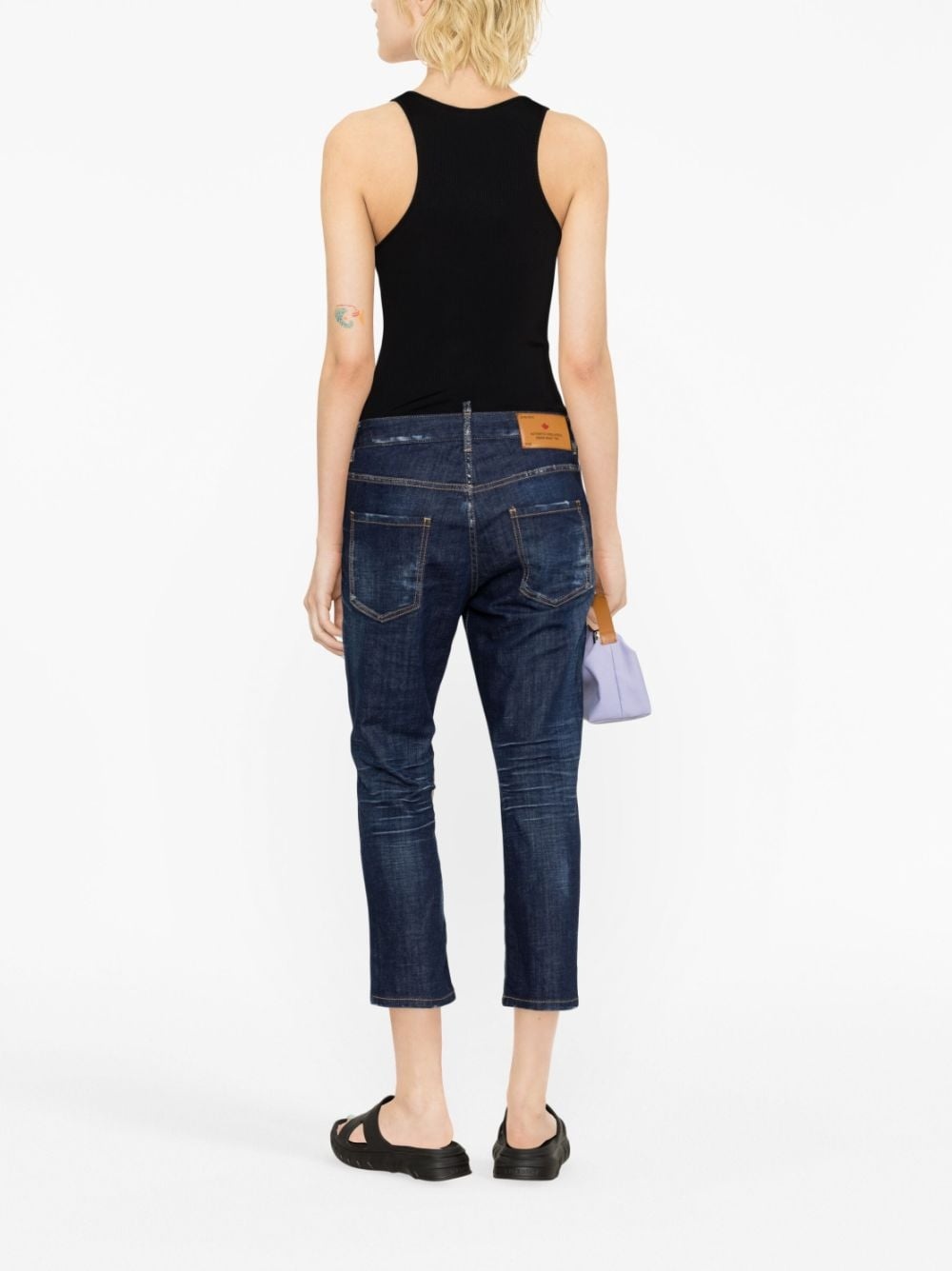 low-rise cropped jeans - 3
