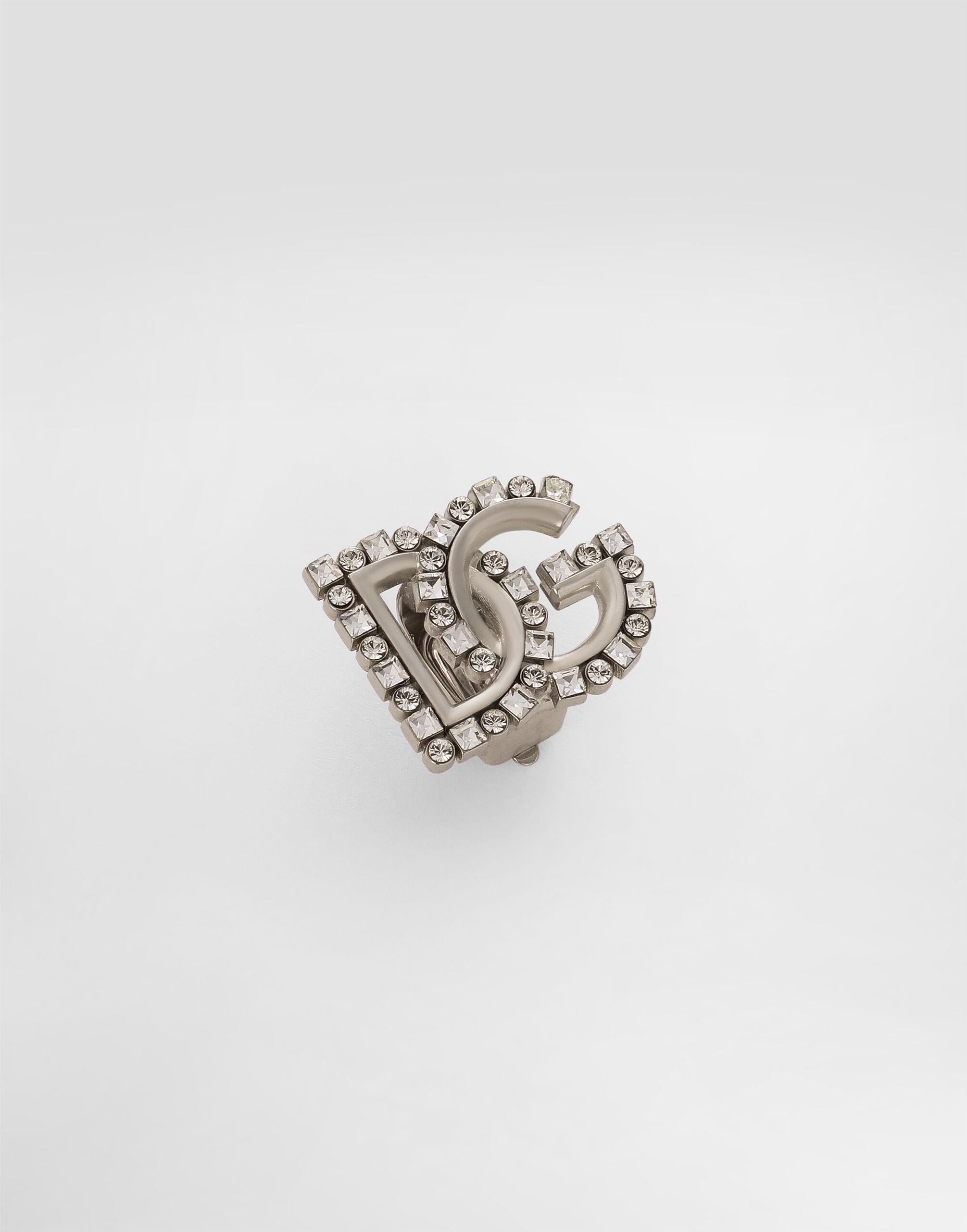 Earrings with rhinestone-detailed DG logo - 3