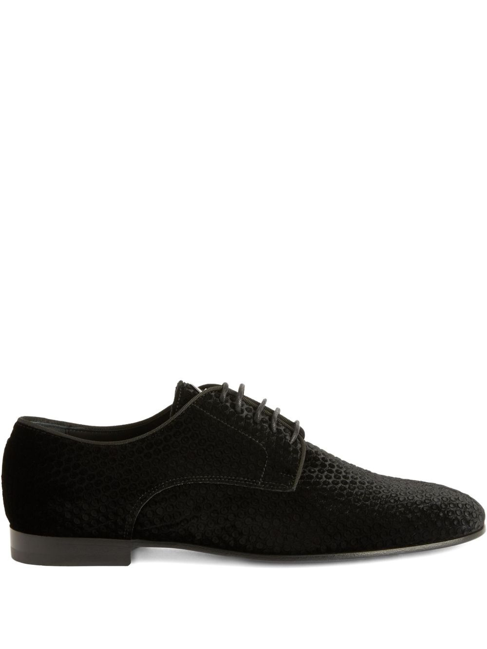Melithon lace-up velvet derby shoes - 1