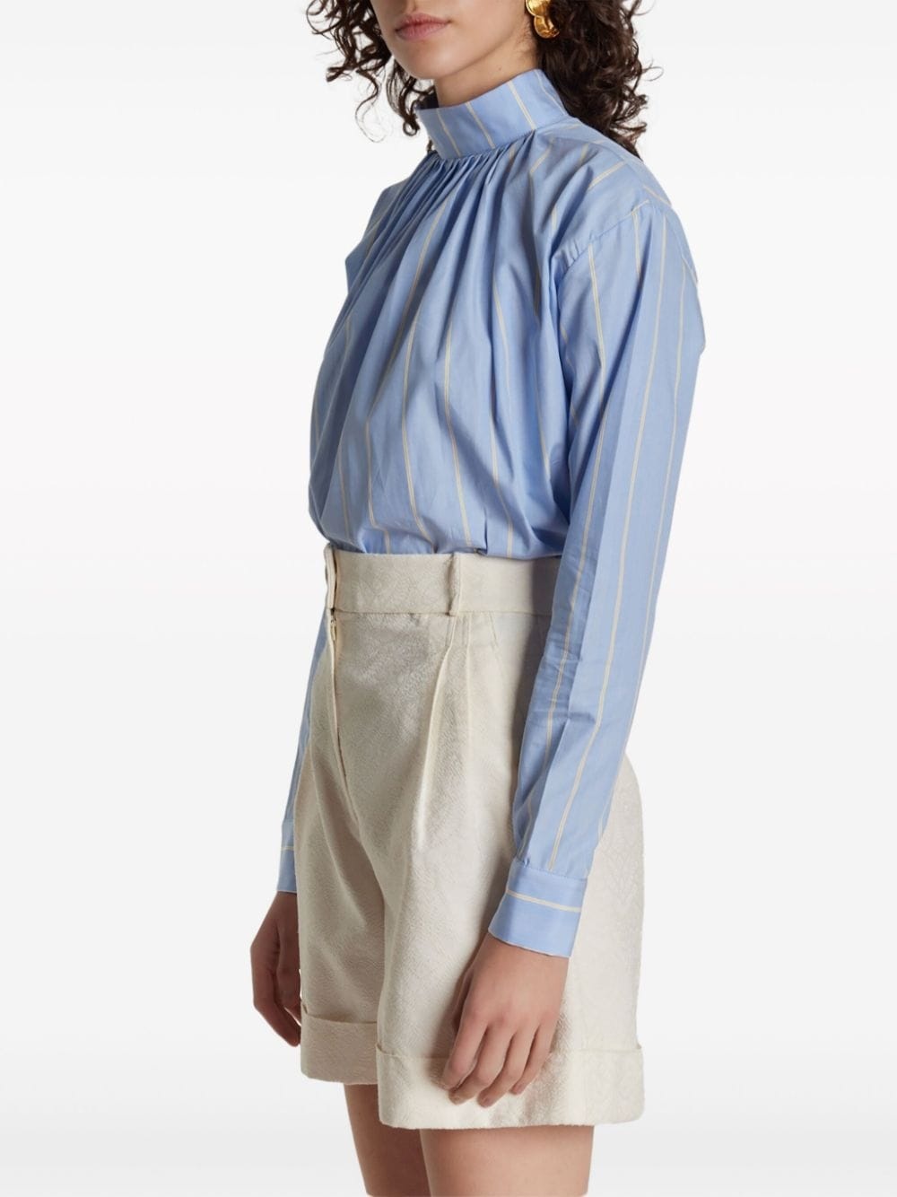 Robert gathered-detail striped blouse - 4
