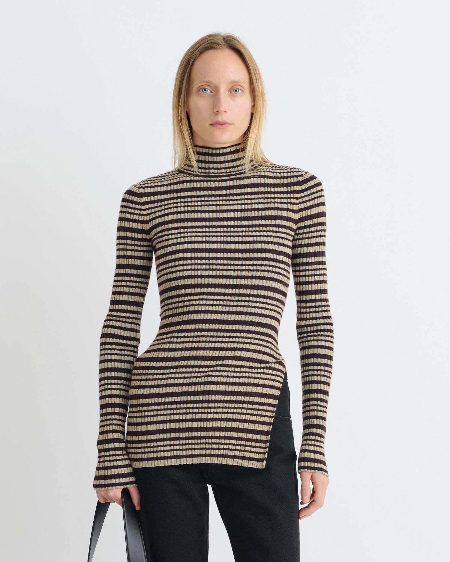 Fine Merino Rib Long Sleeved Top - 6