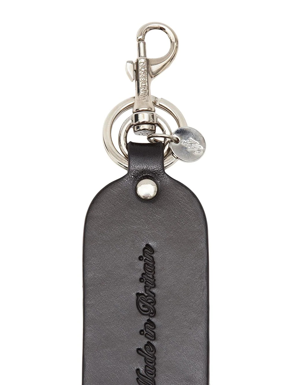 phallic-shaped calf leather keyring - 2