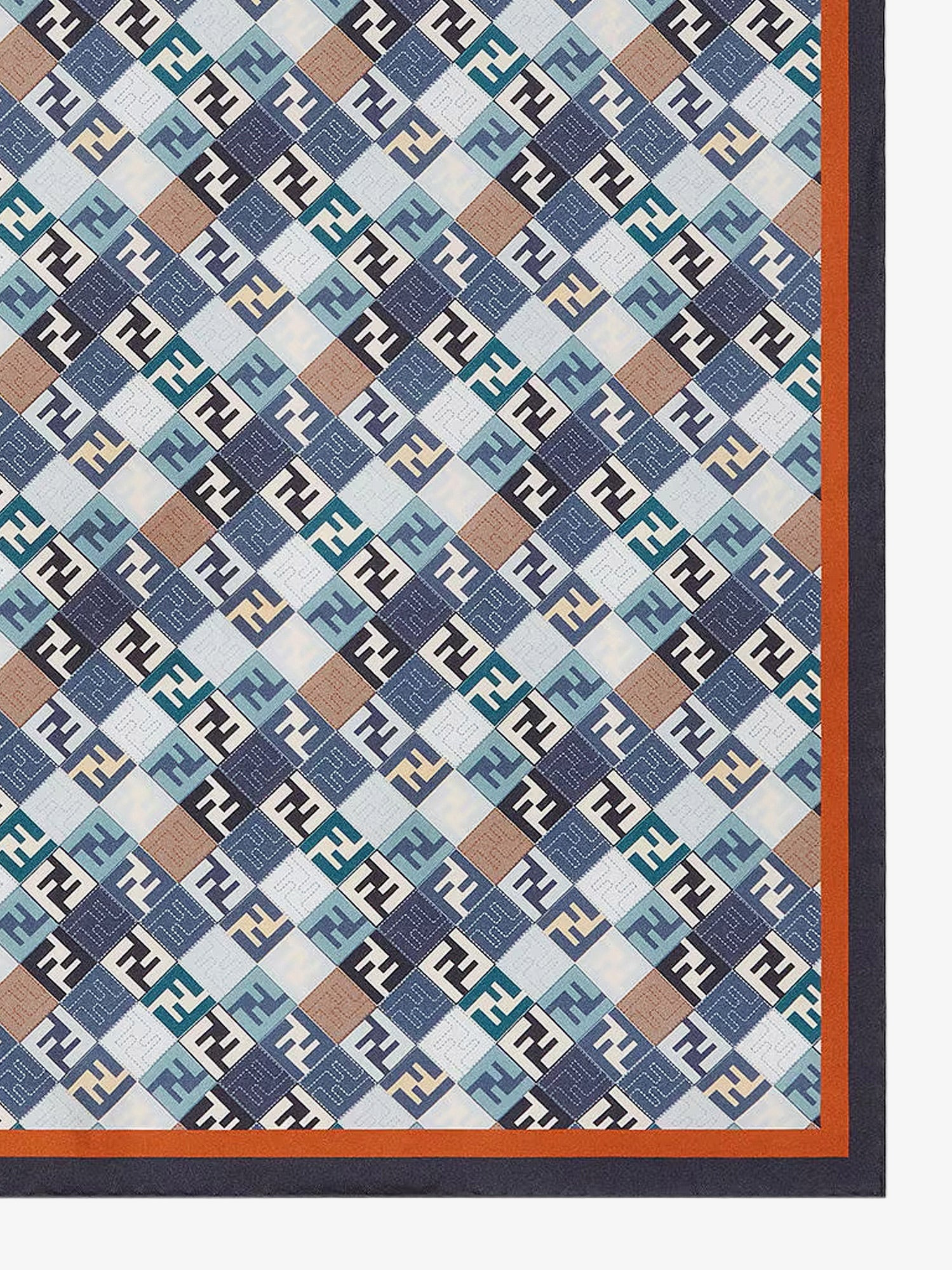 SILK FOULARD WITH ALL-OVER FF LOGO - 3