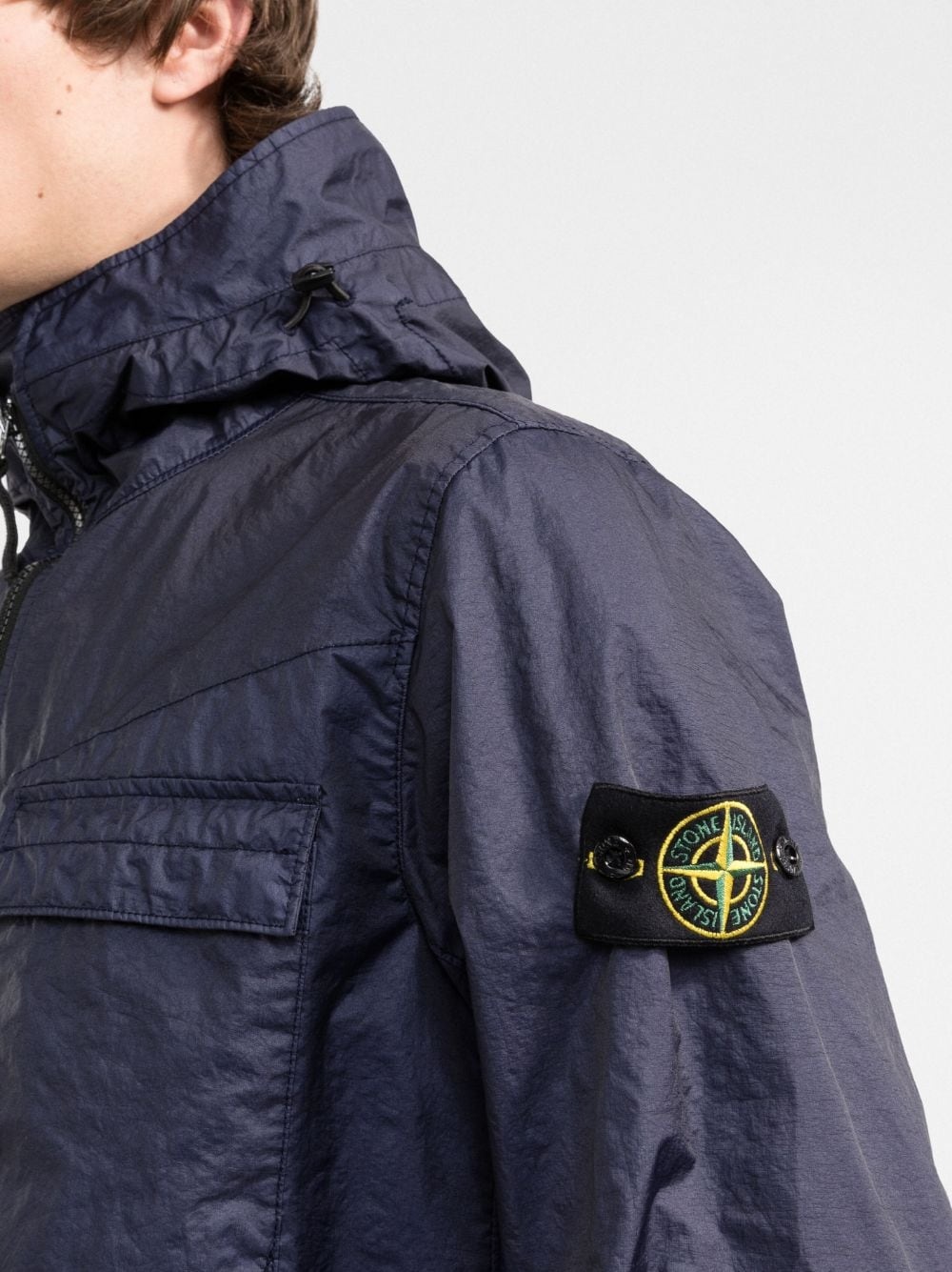 logo patch hooded jacket - 5