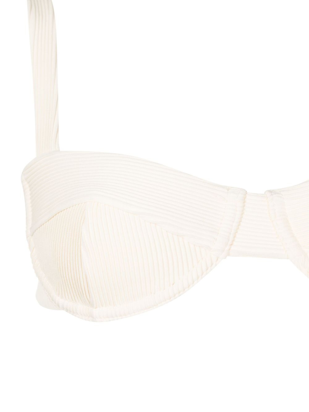 underwire-cup ribbed bikini top - 5