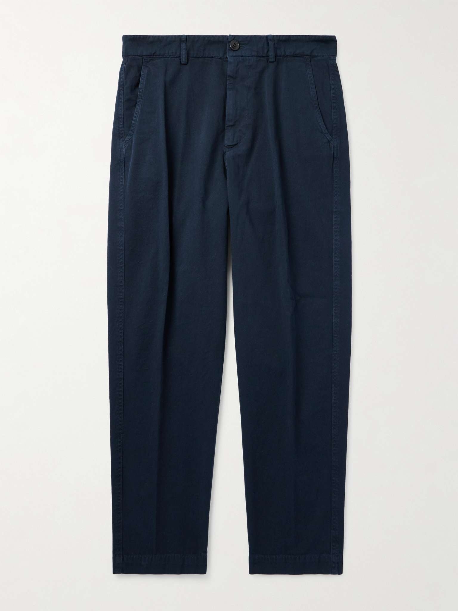Slim-Fit Cropped Cotton-Jersey Trousers - 1