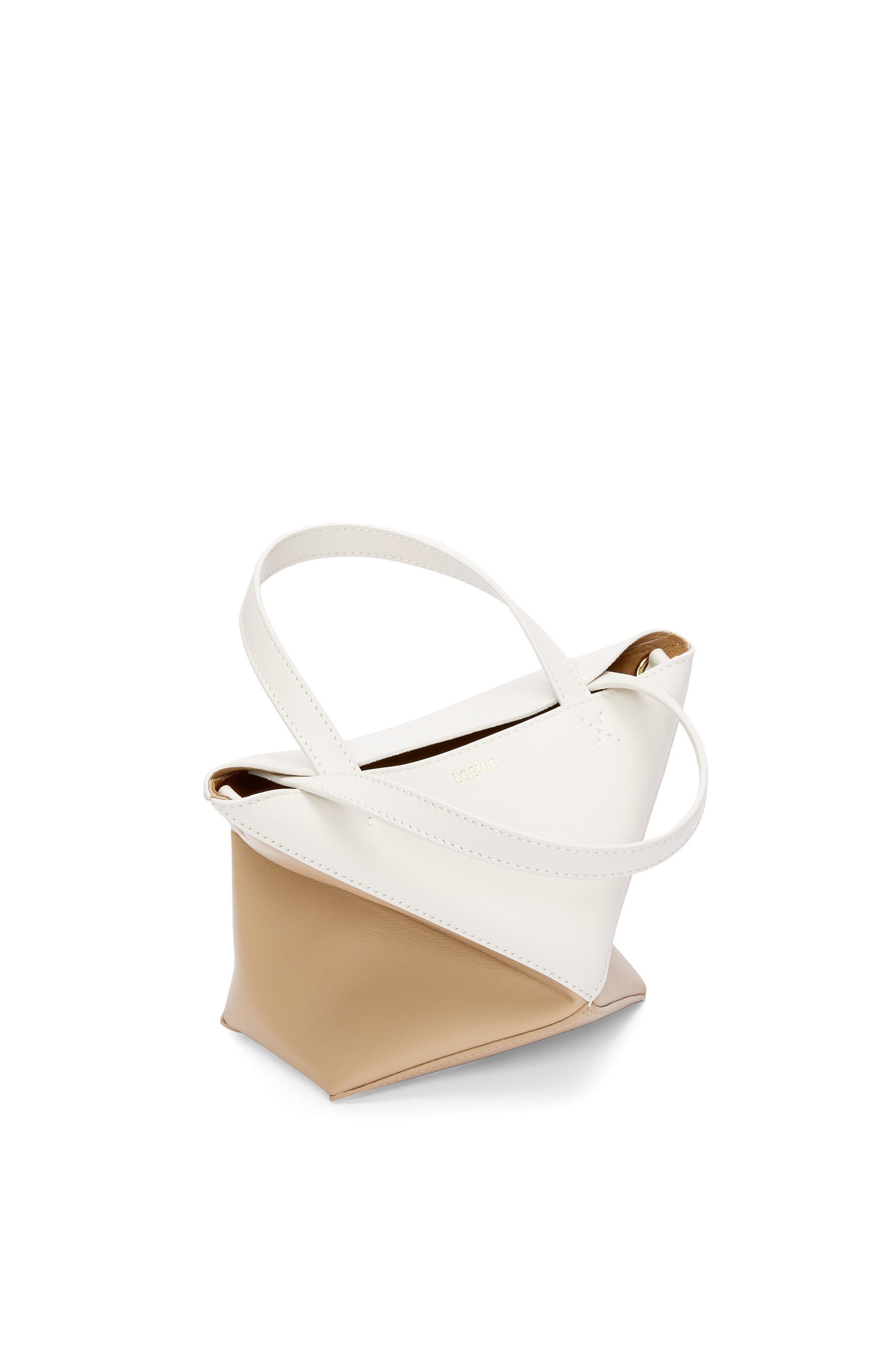 Mini Puzzle Fold Tote in shiny calfskin - 6