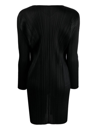 Pleats Please Issey Miyake pleated open-front coat outlook