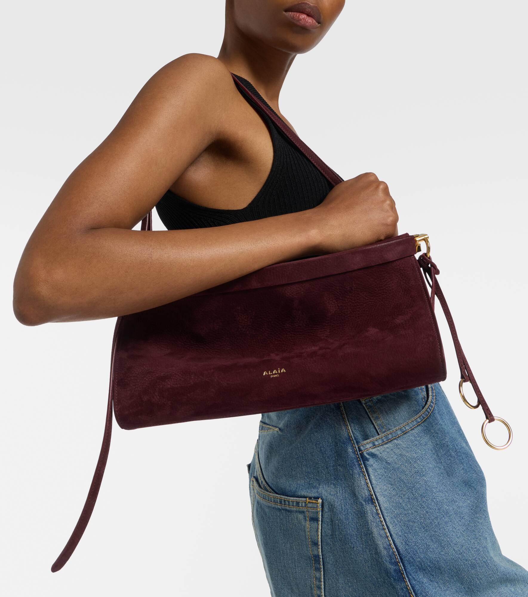 Le Click Medium suede shoulder bag - 2