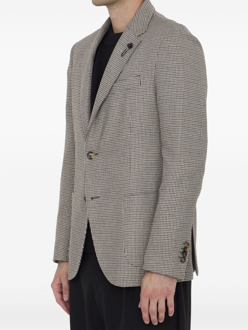houndstooth-pattern blazer - 4