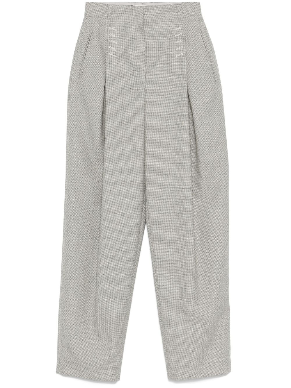 micro check trousers - 1