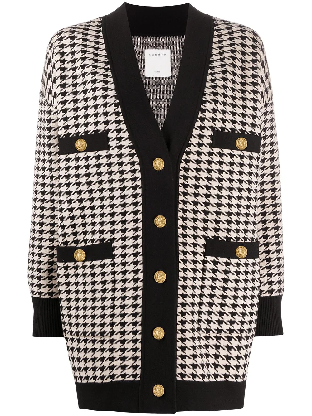 houndstooth cardigan - 1