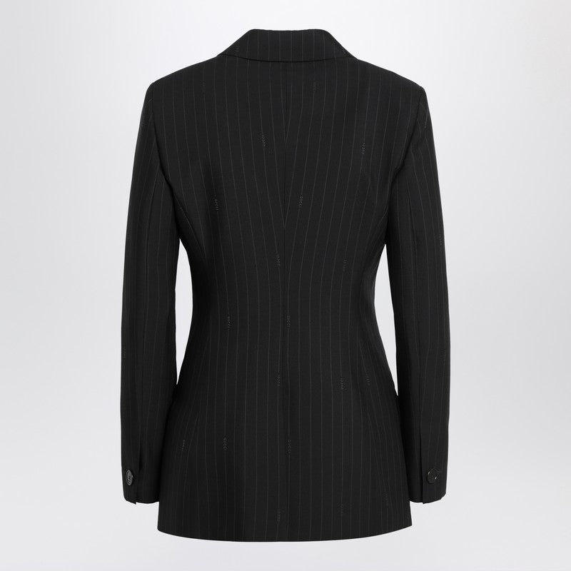 Gucci Double-Breasted Wool Pinstripe Jacket Women - 2