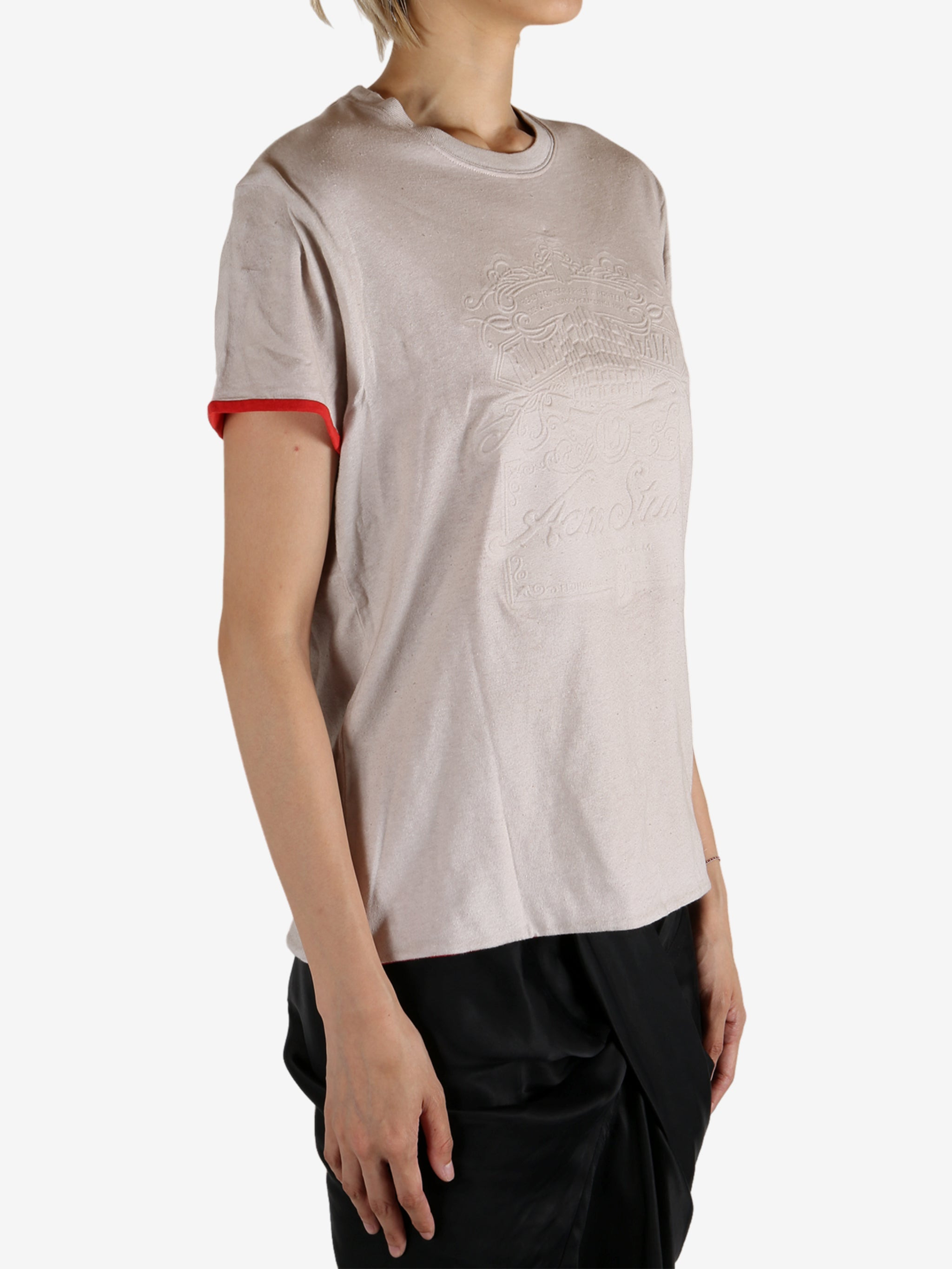 ACNE STUDIOS - Women Embossed Logo T-Shirt - 2
