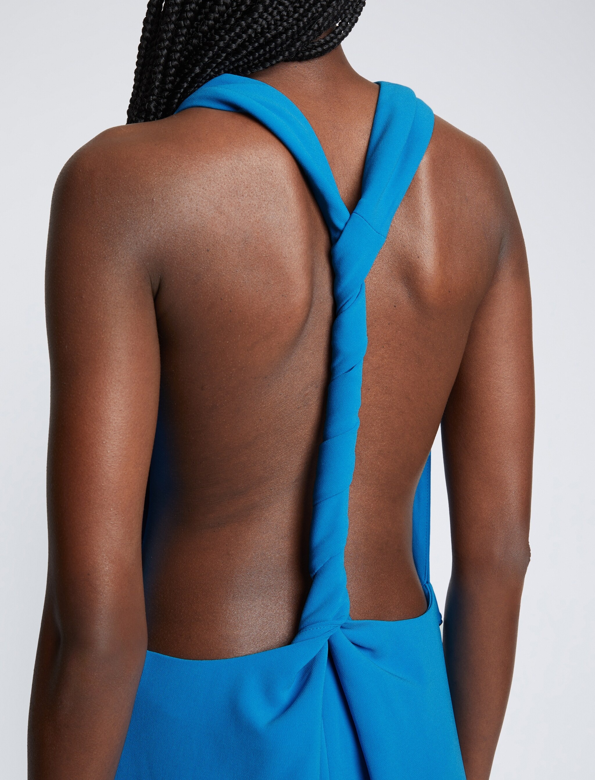 Matte Crepe Backless Dress - 5