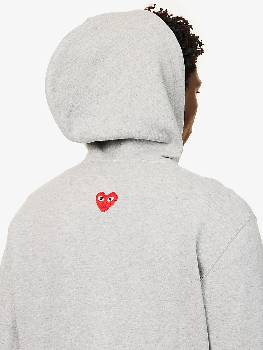 Brand-patch two-welt-pockets regular-fit cotton-jersey hoody - 5