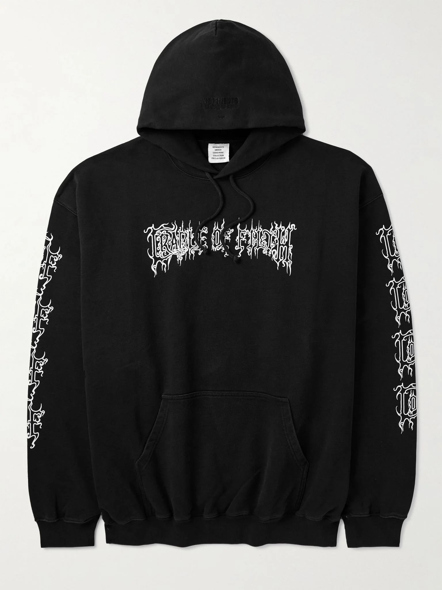 + Cradle of Filth Oversized Printed Cotton-Jersey Hoodie Black - 1