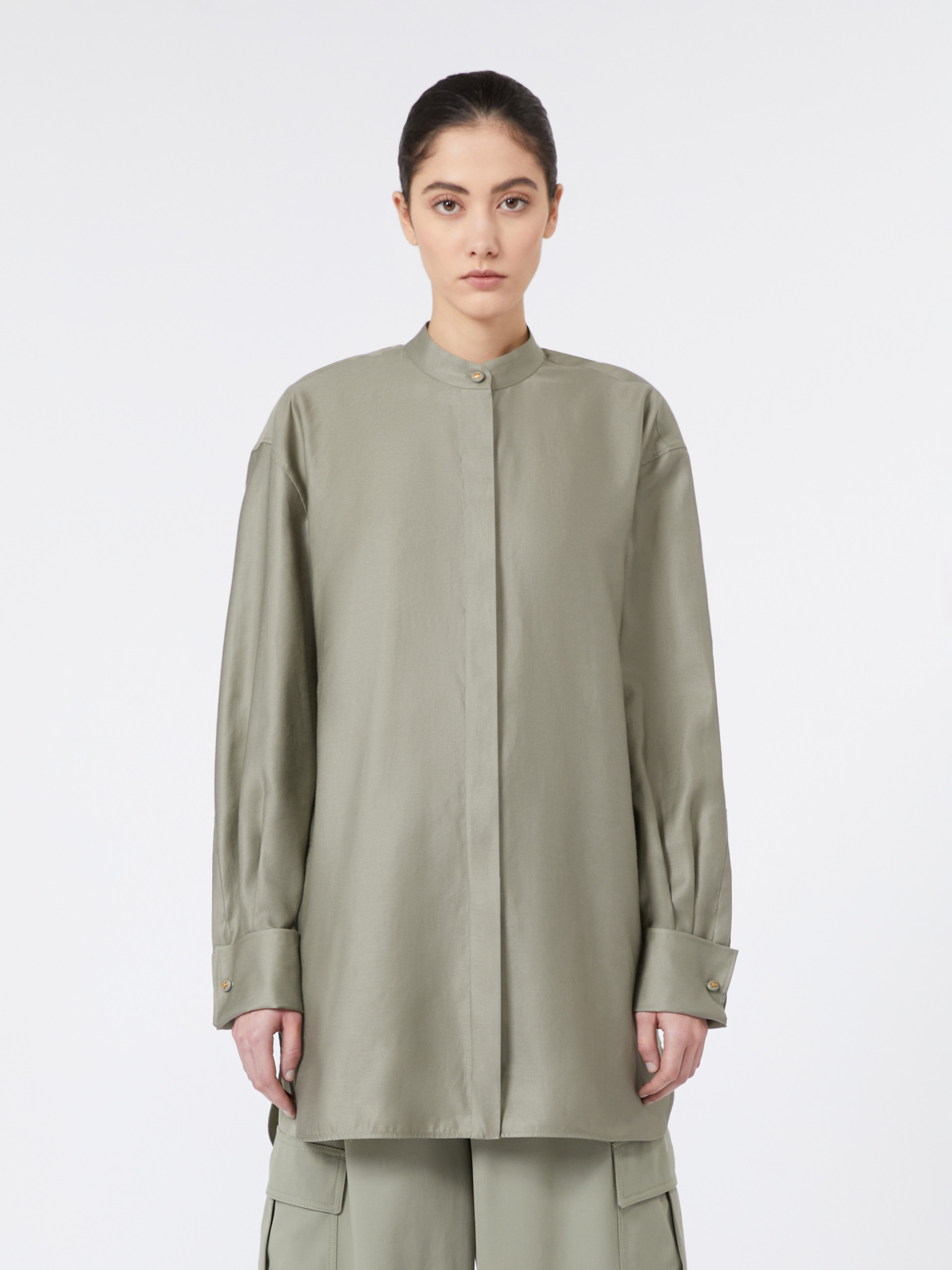 ANTA Oversized cotton satin shirt - 3