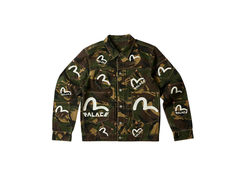 PALACE EVISU TYPE ONE DENIM JACKET CAMO - 1
