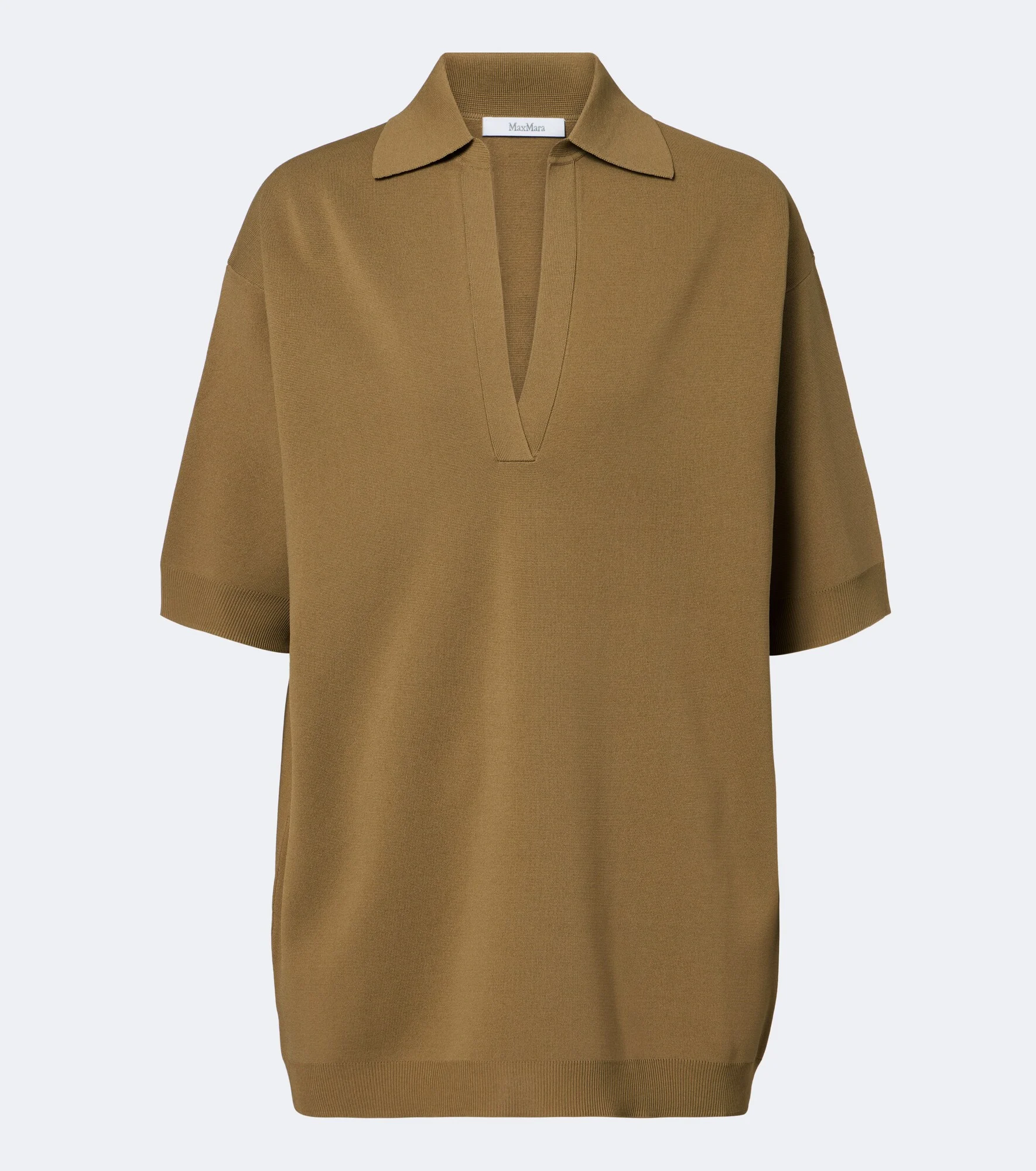 Oversized knitted polo shirt - 1