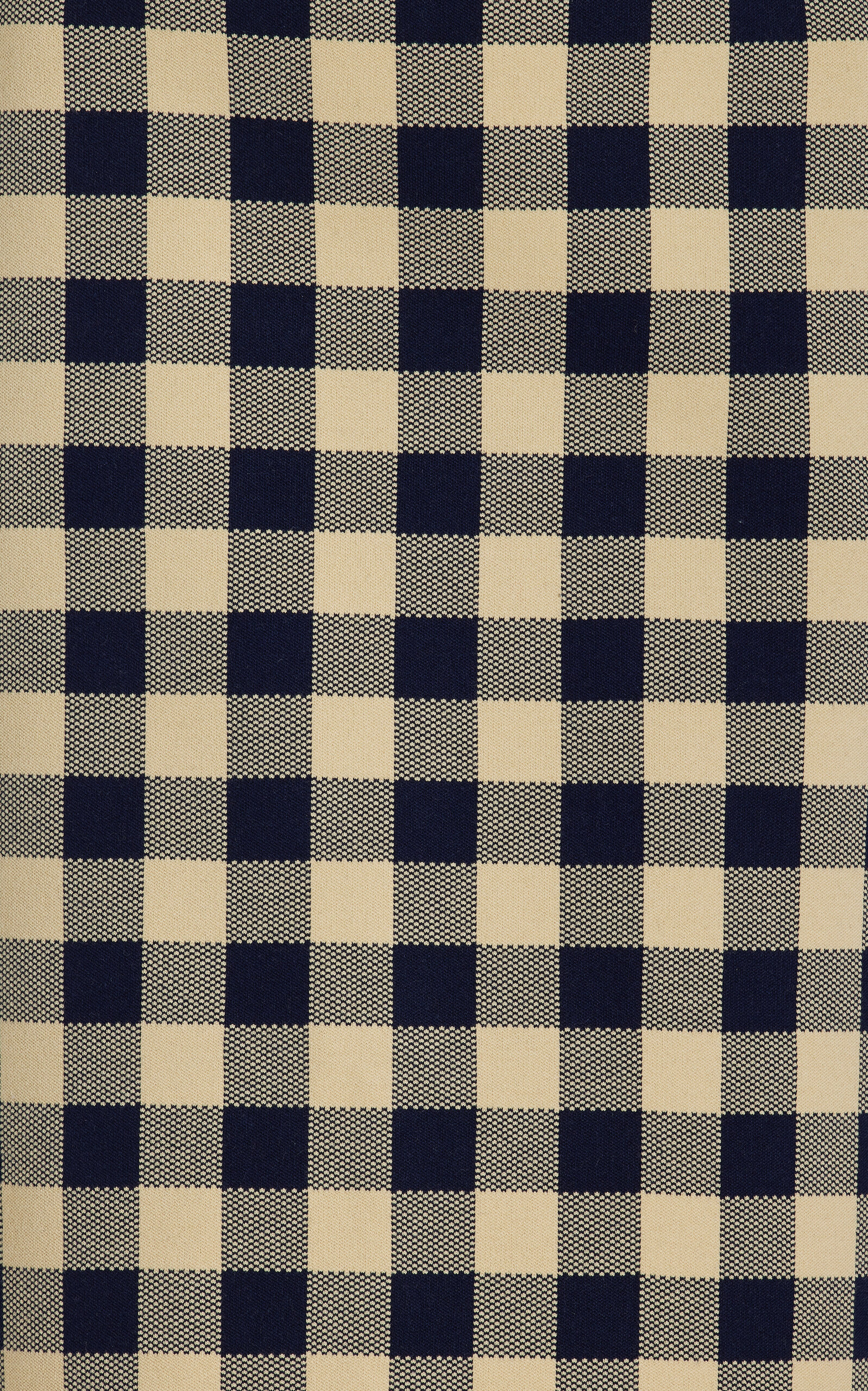Petra Gingham Stretch-Cotton Knit Midi Skirt navy - 5