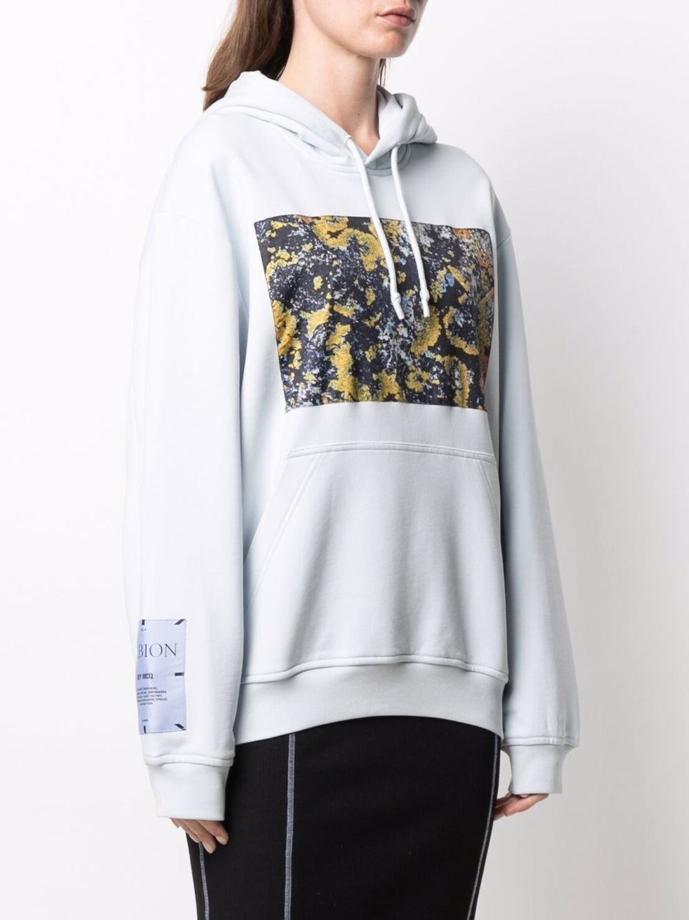 logo-patch sleeve hoodie - 3