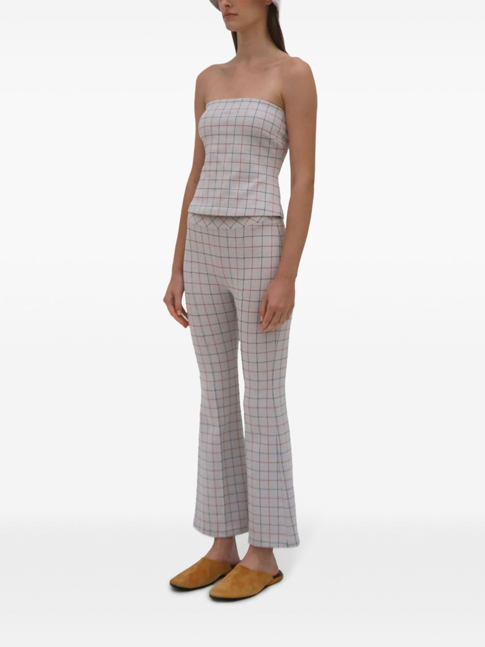 check-pattern trousers - 4