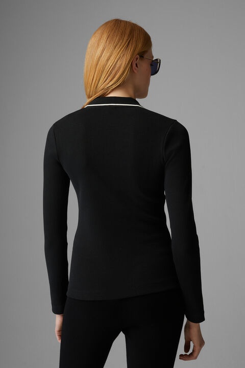 Elia Knit polo shirt in Black - 3