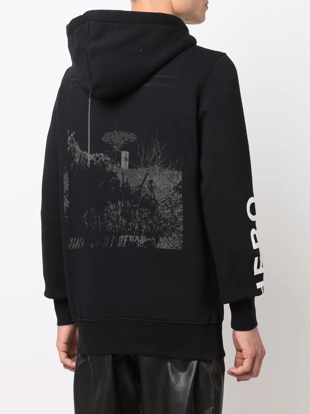 graphic-logo print pullover hoodie - 4