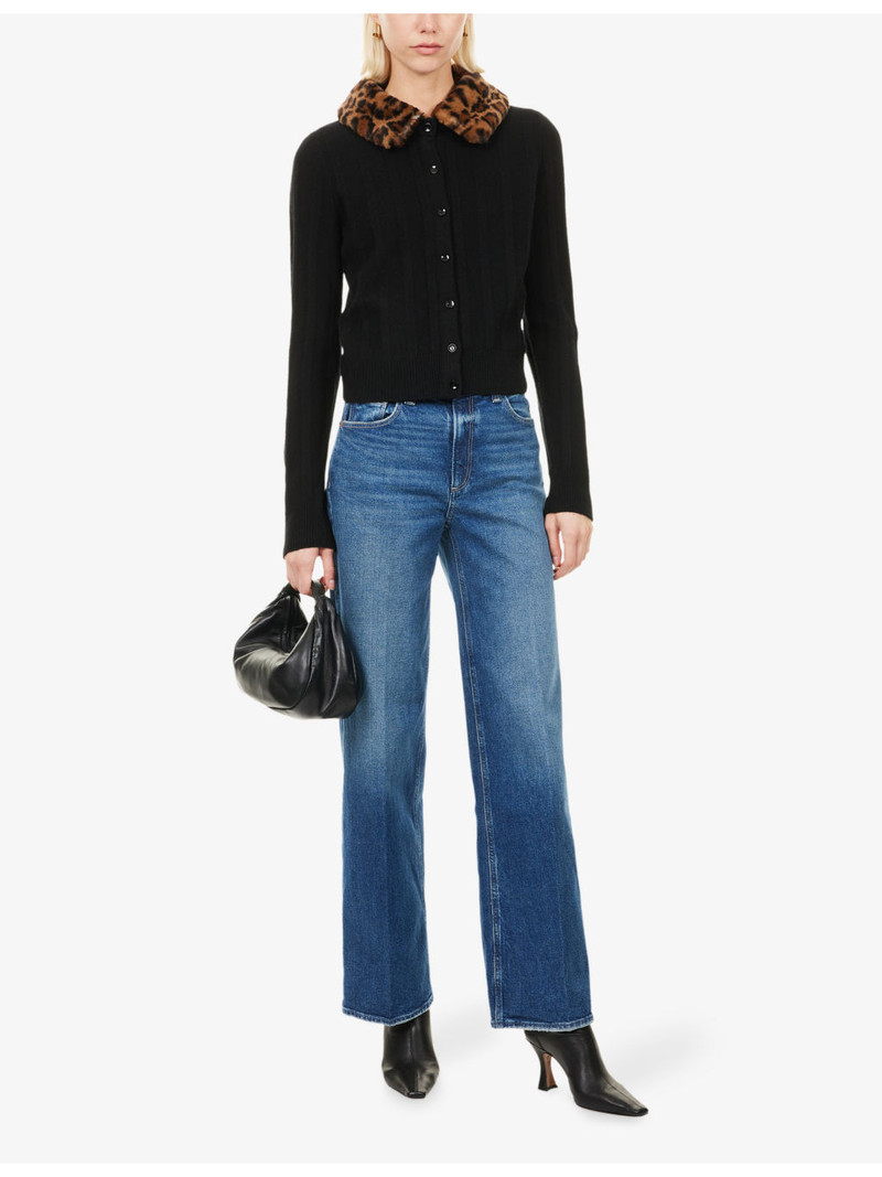PAIGE Sasha Wide-Leg Denim-Blend Jeans outlook