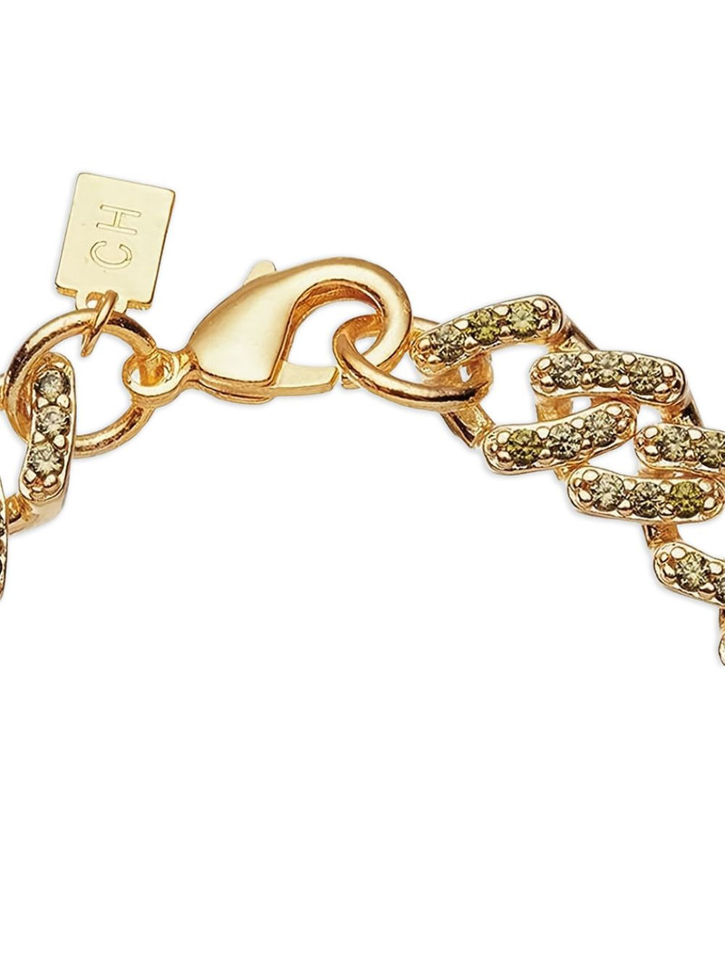 CRYSTAL HAZE crystal-embellished chain bracelet outlook