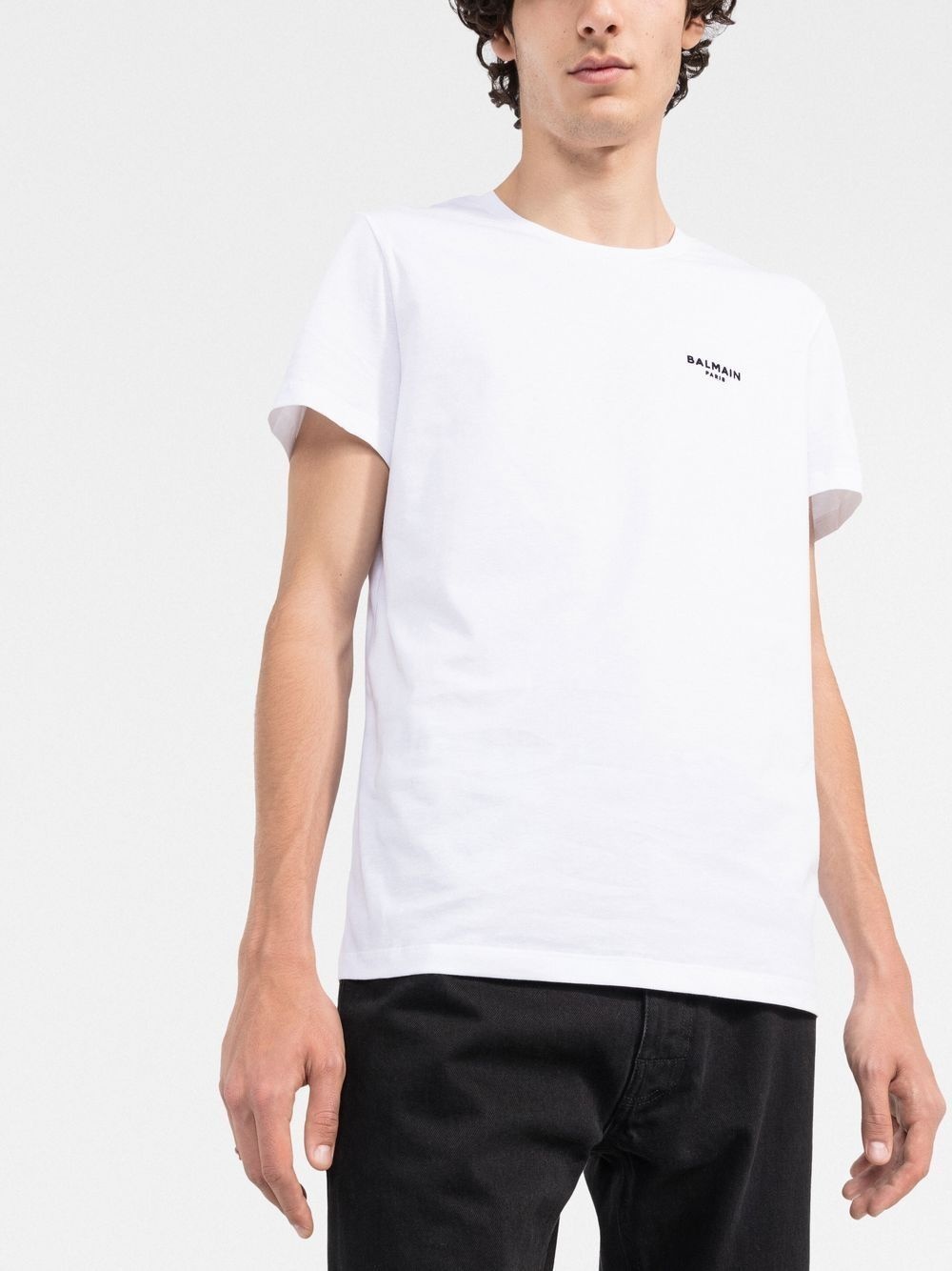 logo-embroidered cotton T-shirt - 3