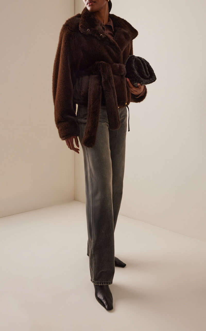 DARKPARK Hunter Faux Fur Jacket brown outlook