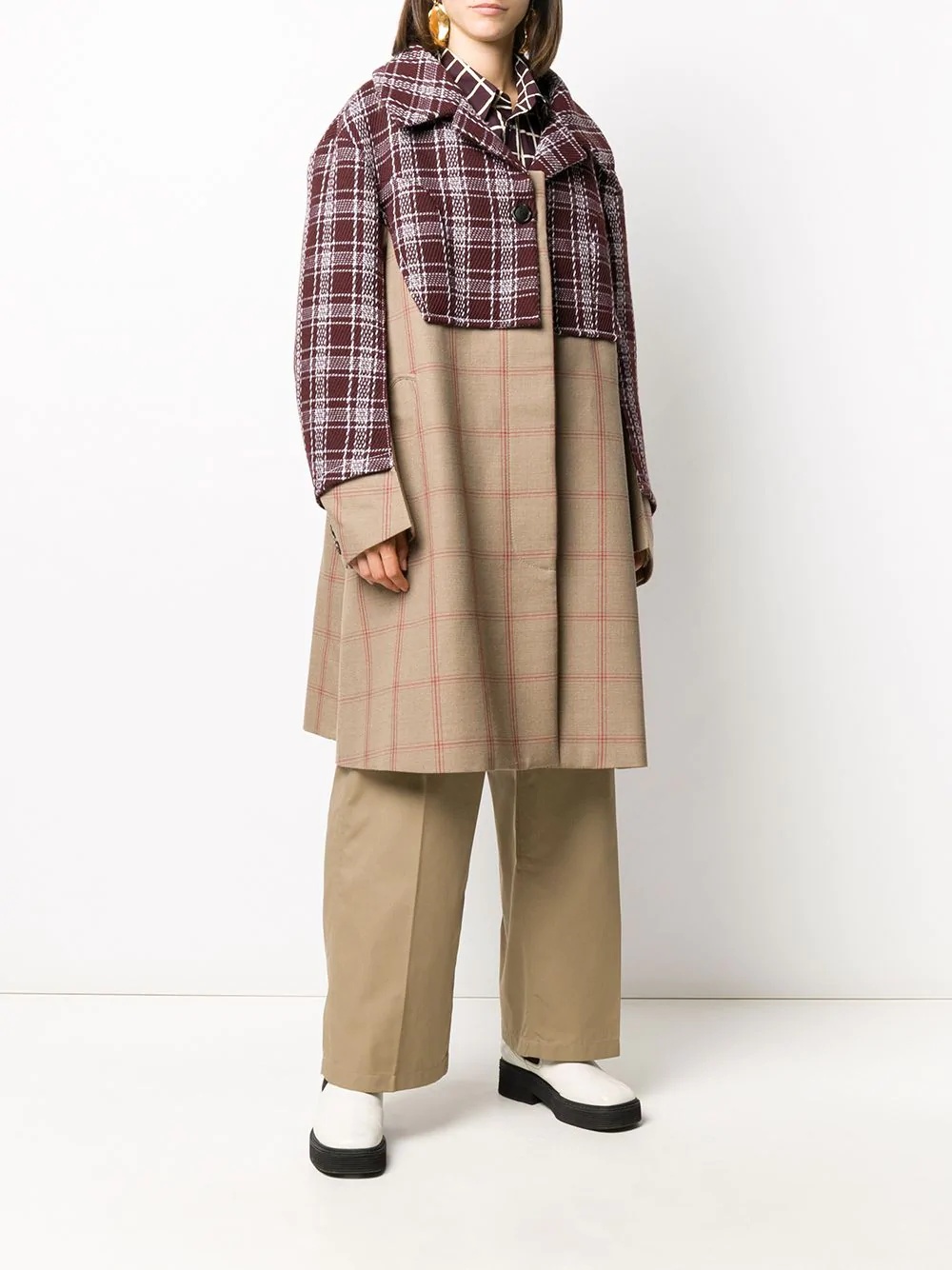 oversized check coat - 3